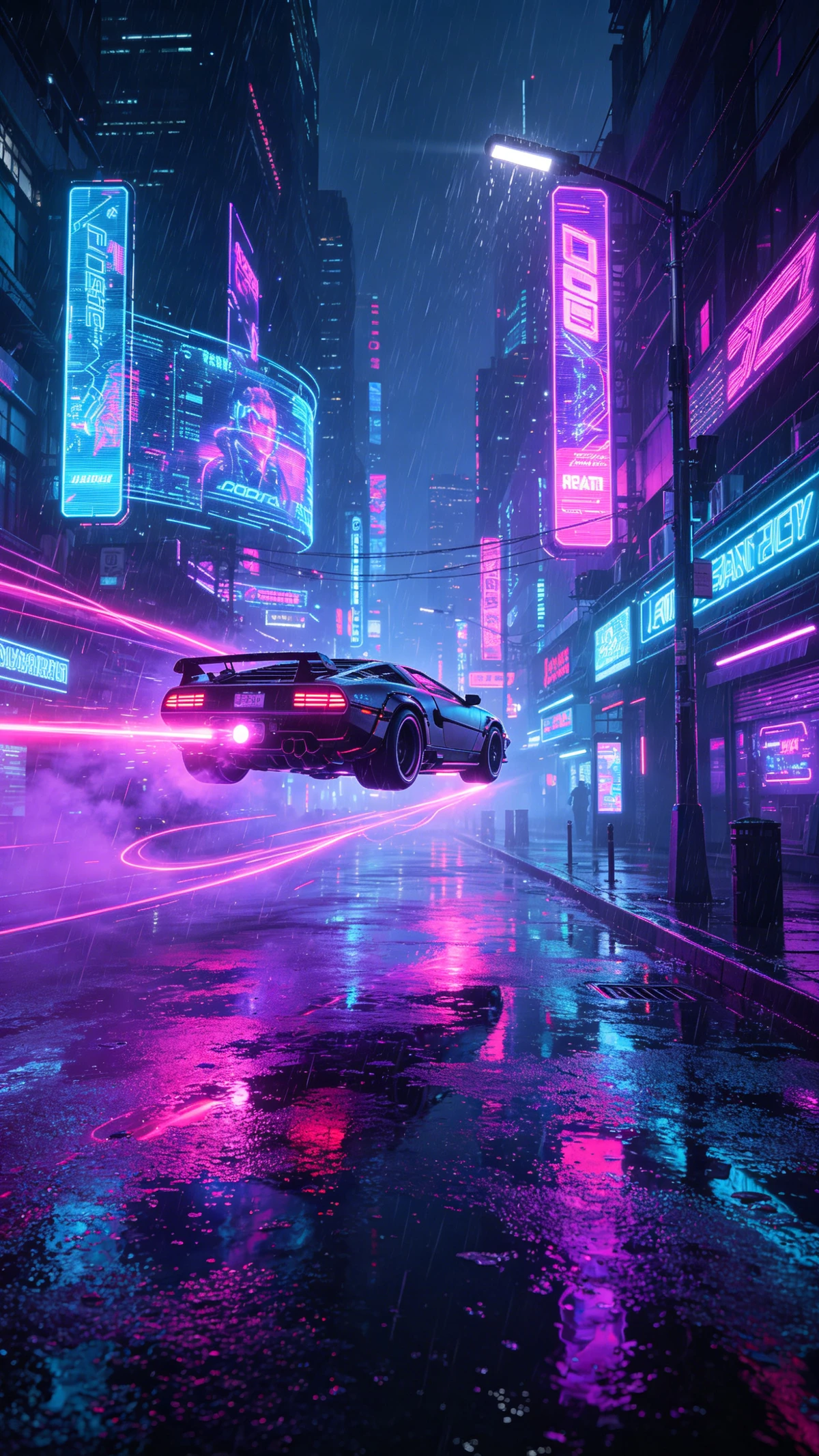 赛博朋克城市街道壁纸1