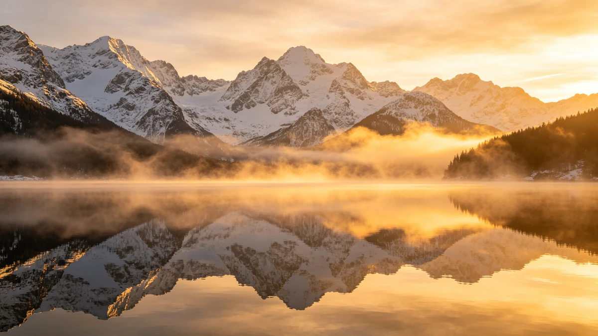 雪山湖泊风景壁纸1