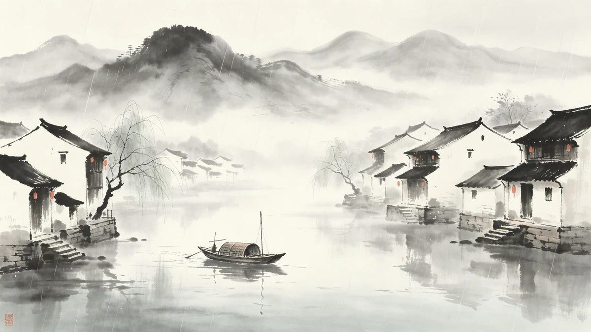 水墨山水视频壁纸示例1