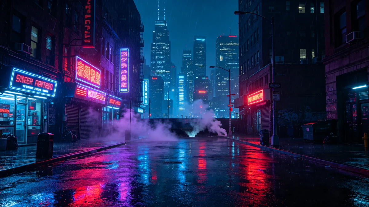 赛博朋克壁纸生成示例1