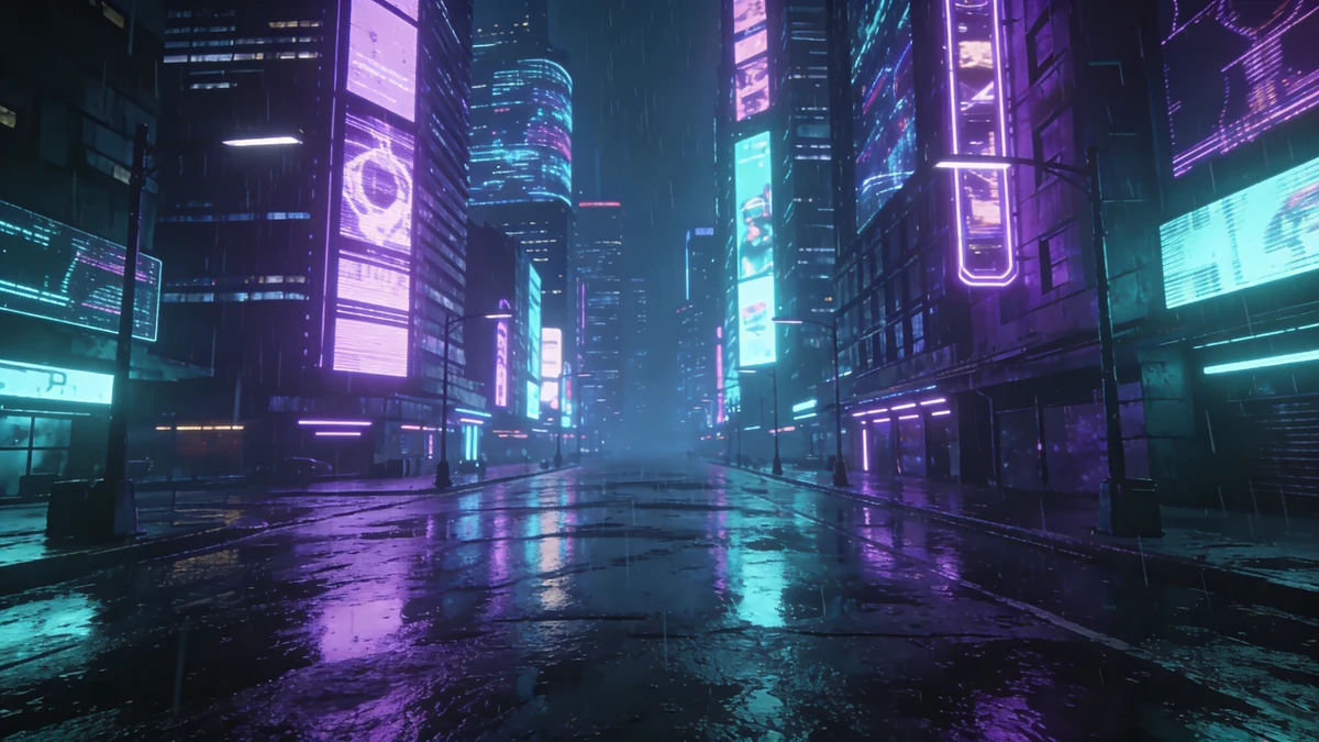 赛博朋克壁纸生成示例1